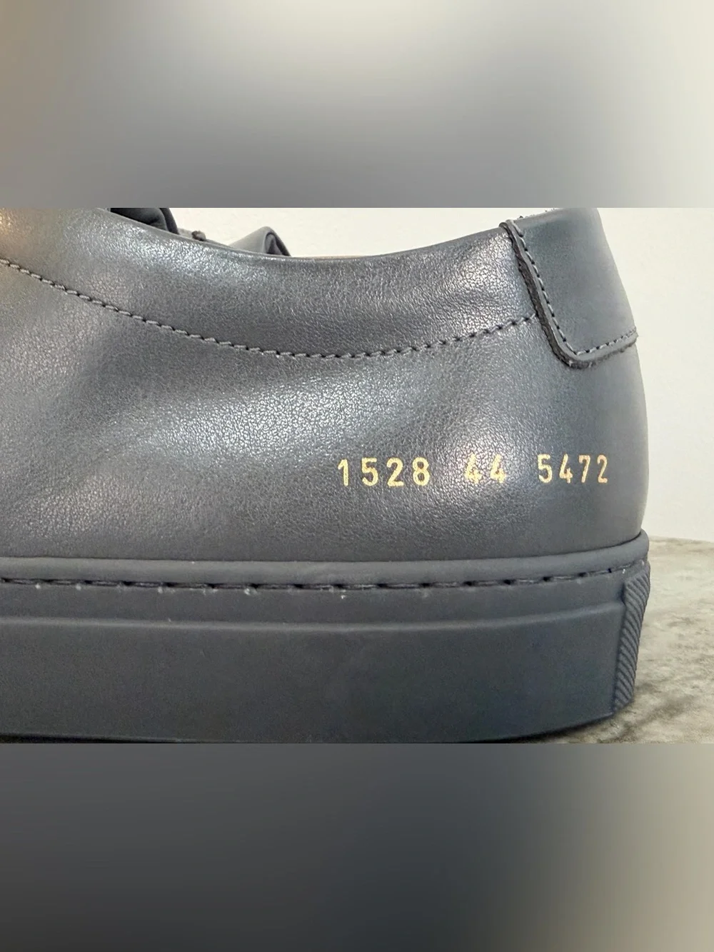 COMMON PROJECTS ORIGINAL ACHILLES LOW GRAY LEATHER 11 44 MINIMALIST $500 ITALY - Picture 5 of 11